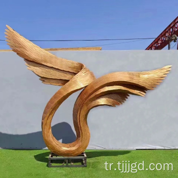 Paslanmaz çelik heykel dış mekan dekorasyonu